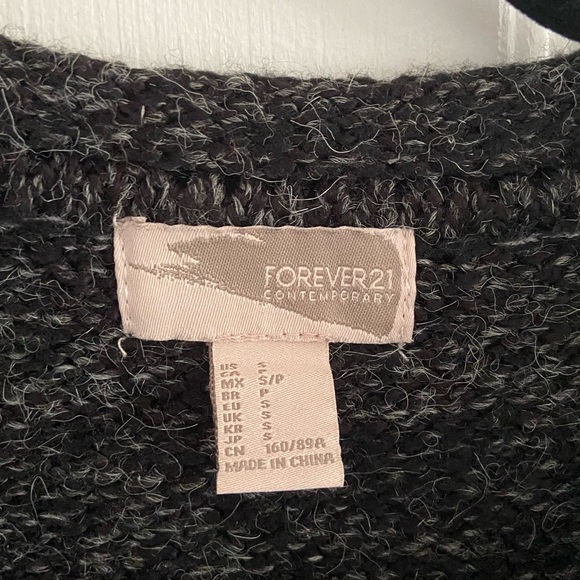 Grey Cable Knit Fair Isle Sweater with wool - Picture 4 of 5